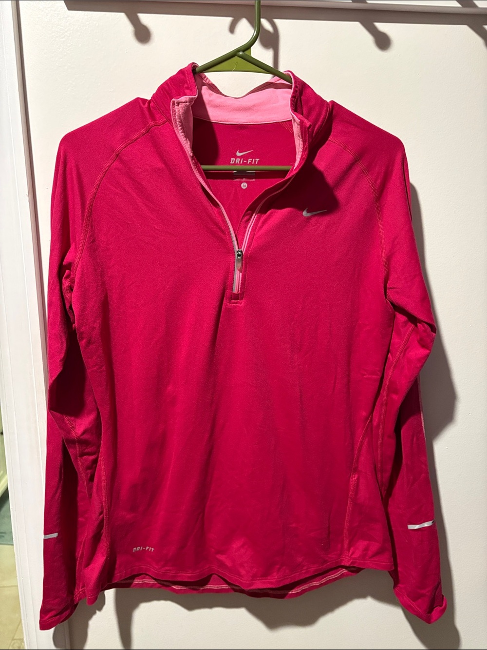 Nike Hot Pink Dri-FIT Quarter-Zip Pullover